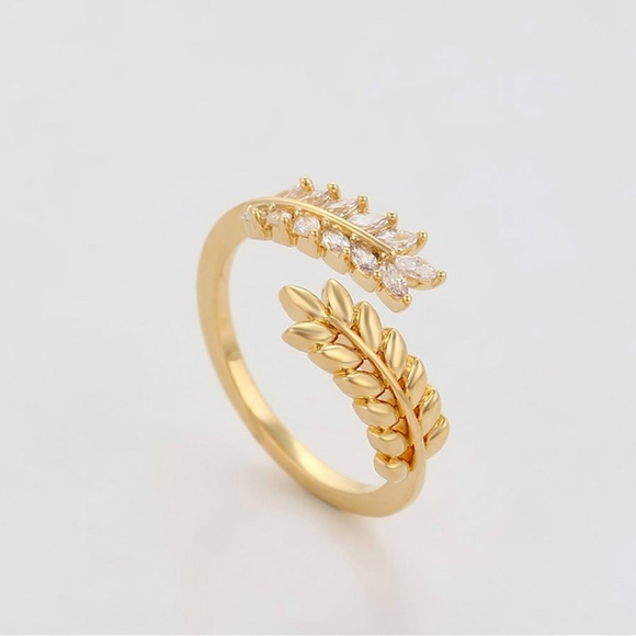 14K Gold Plated Spike Adjustable Ring Waterproof Jewelry - Picture 8 of 14